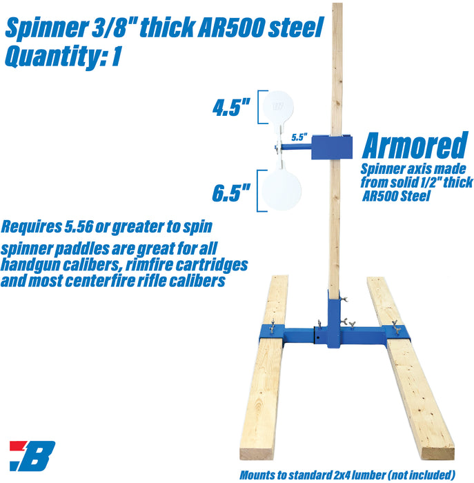 Bash Targets Target Stand Spinner 2x4 - 3/8"