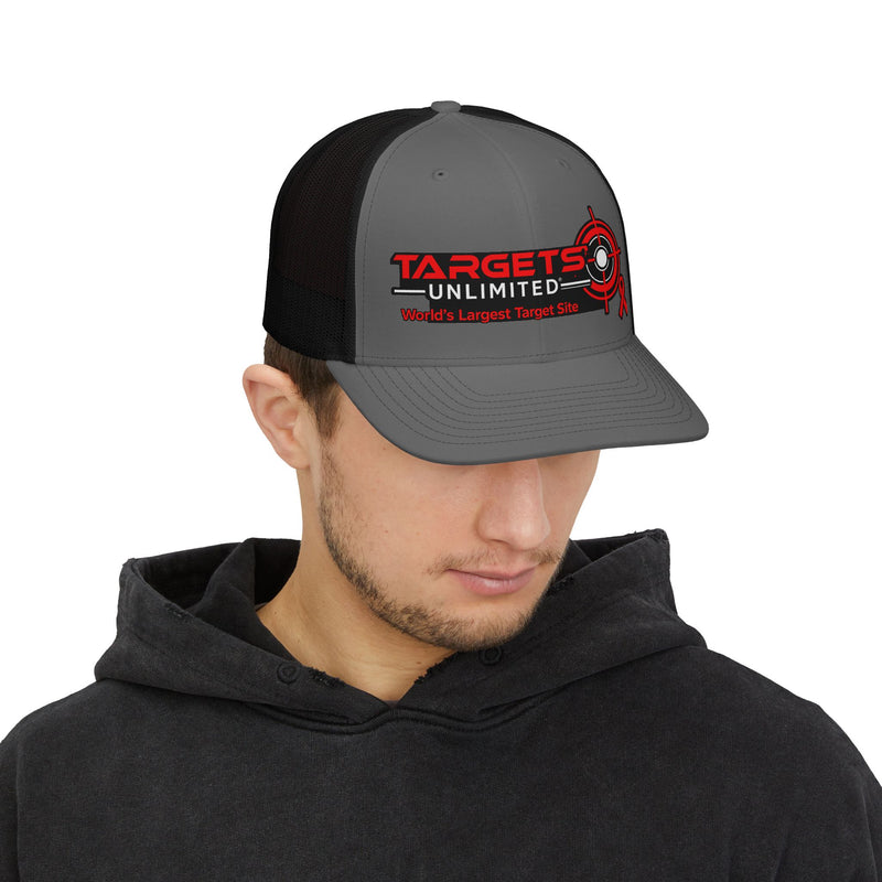 Targets Unlimited logo Snapback | Trucker cap with target graphic