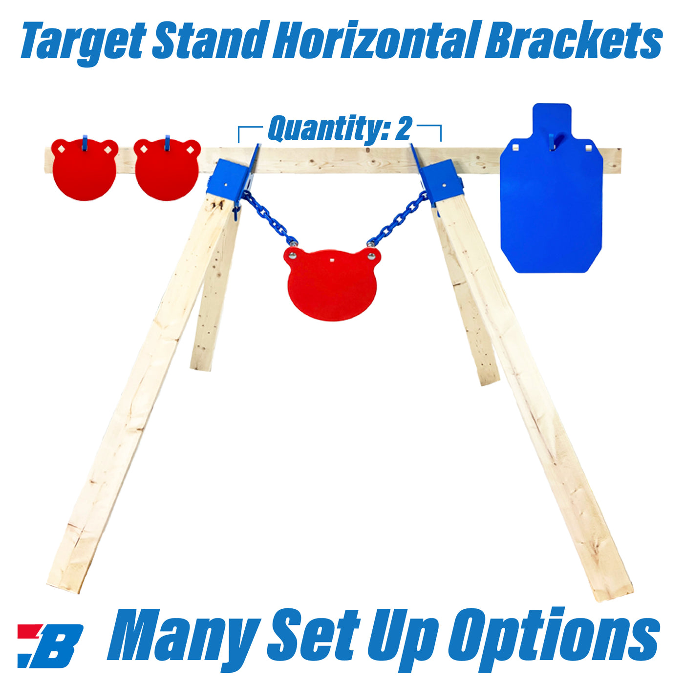 Bash Targets Target Stand Horizontal 2x4 — Targets Unlimited