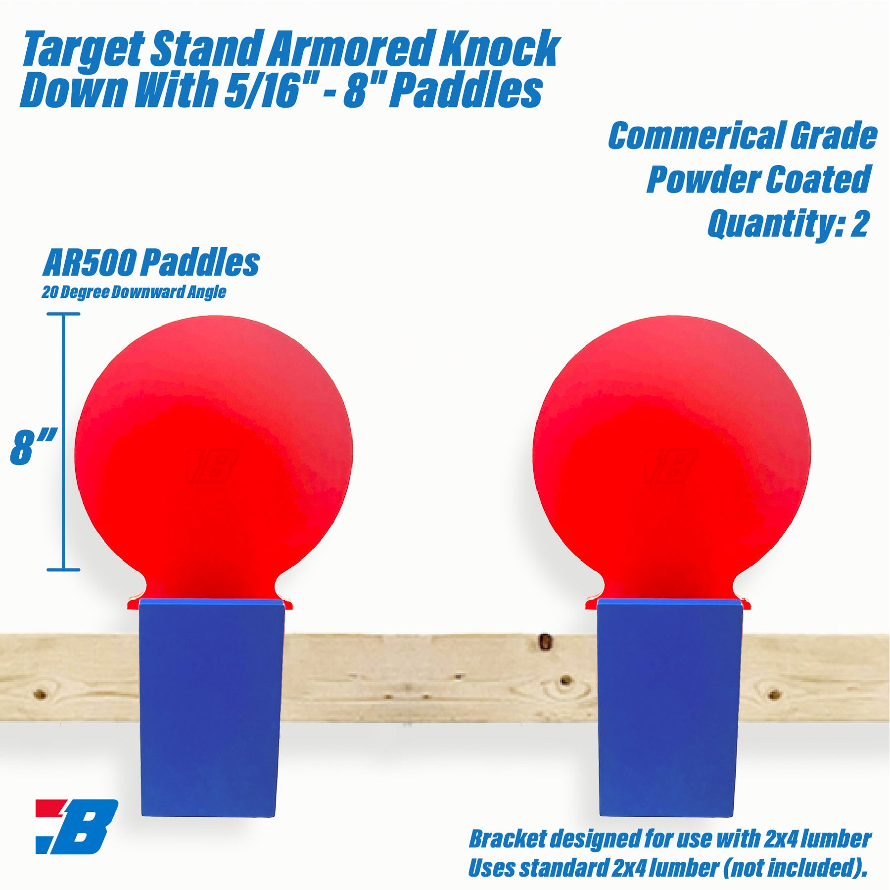 Bash Targets Target Stand Knock Down 2x4 - 5/16