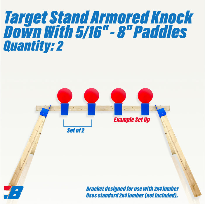 Bash Targets Target Stand Knock Down 2x4 - 5/16" (Set of 2)