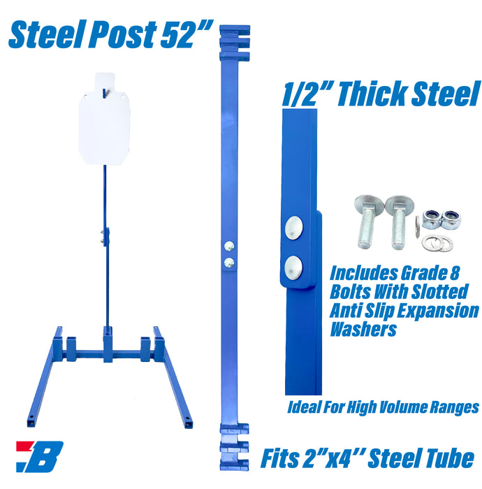 Bash Targets 52" Steel Post, 9/16" Thick