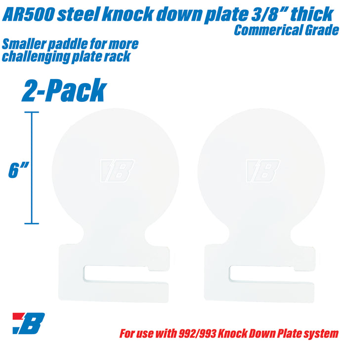 Bash Target 6" Challenge Knock Down Paddle - 3/8"