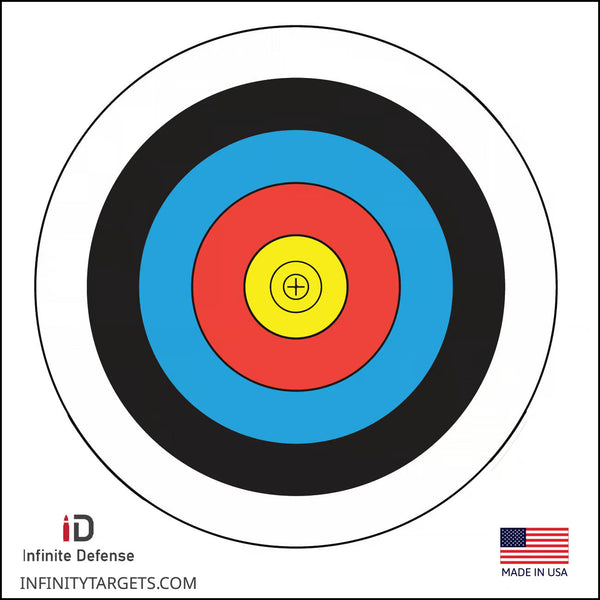 Archery Bullseye Paper Target - 18"x18" (40cm)