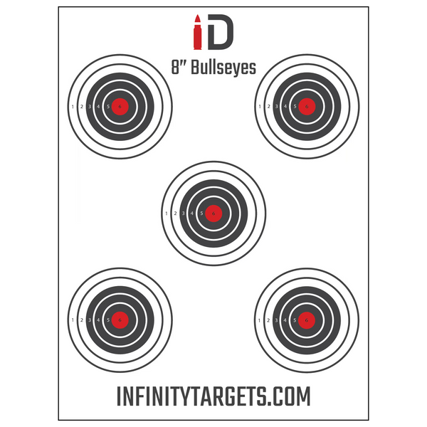 8 Inch Bullseye Paper Targets (18″x24″)