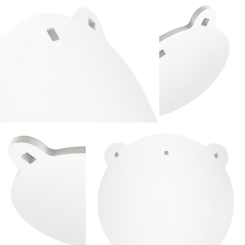 Round Gong AR500 3/8" Thick, Powder Coated White