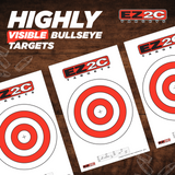 EZ2C Targets #6: 10" Bullseye Paper Shooting Target 11"x17" USA MADE