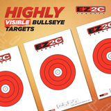 EZ2C Targets #9: 8" Bullseye Paper Shooting Target 11"x17" USA MADE Hi-Visibility