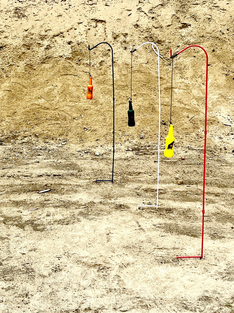 Shooting Target Stand - Modular Steel Shephard Hook (3 Pack) 82" Max Height