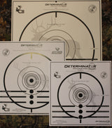 Determinator Rocky Mountain package: elk, mule deer and pronghorn targets overlapped on a table — image 1