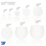 Round Gong AR500 3/8" Thick, Powder Coated White — image 1