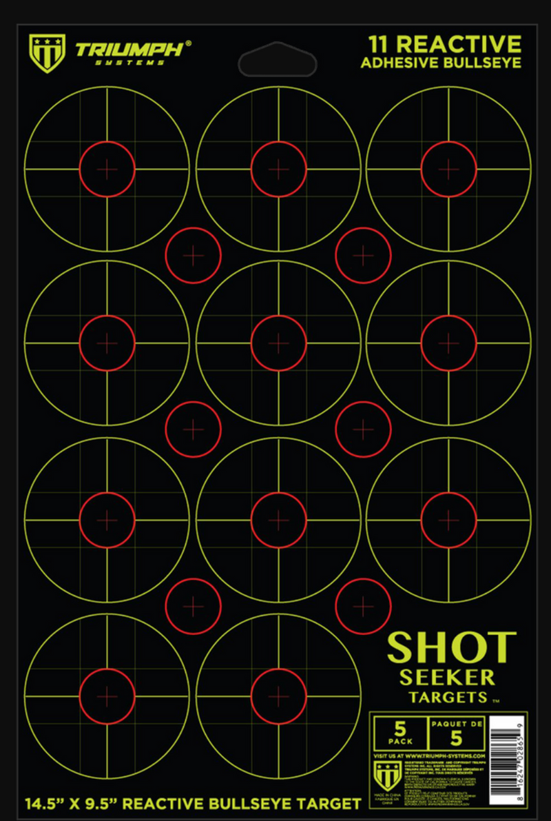 Shot Seeker with 3" Reactive Adhesive Bullseyes - 5PK