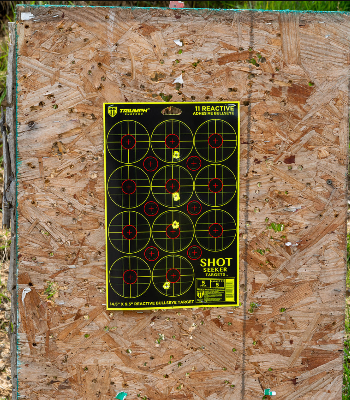 Shot Seeker with 3" Reactive Adhesive Bullseyes - 5PK