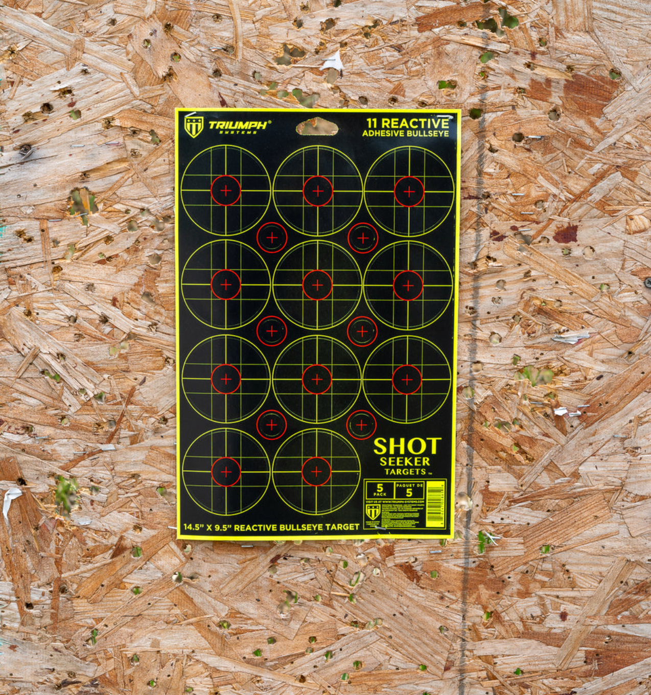 Shot Seeker with 3" Reactive Adhesive Bullseyes - 5PK