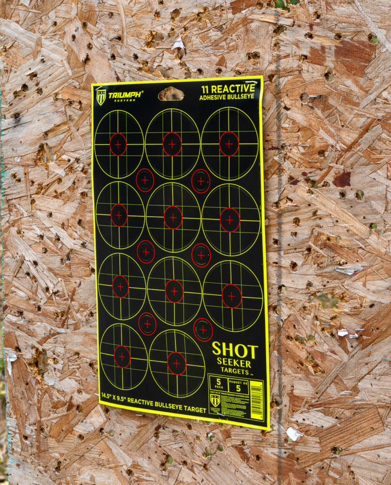 Shot Seeker with 3" Reactive Adhesive Bullseyes - 5PK