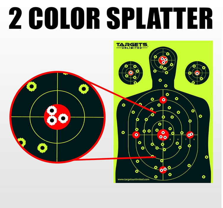 Targets Unlimited Splatter Silhouette 12"x18"