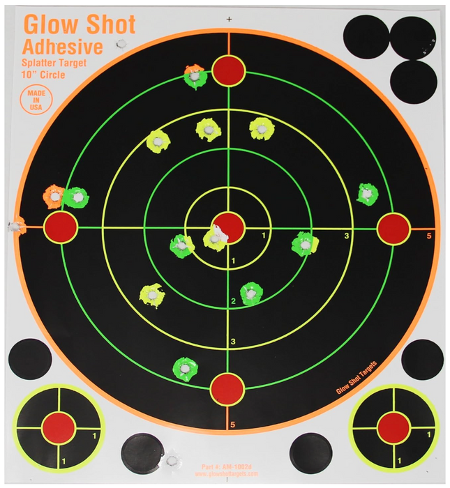 Multi-color Glow Shot 10" Reactive Splatter Target - 50 pack