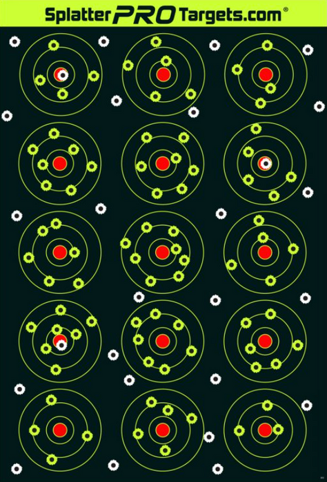 Splatter Pro 9 Up Bullseye Targets 12x18