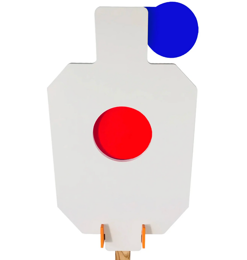 AIMPulse AR500 Steel Bullseye Hostage Target 3/8" w/ 2x4 T-Post Mounting Bracket