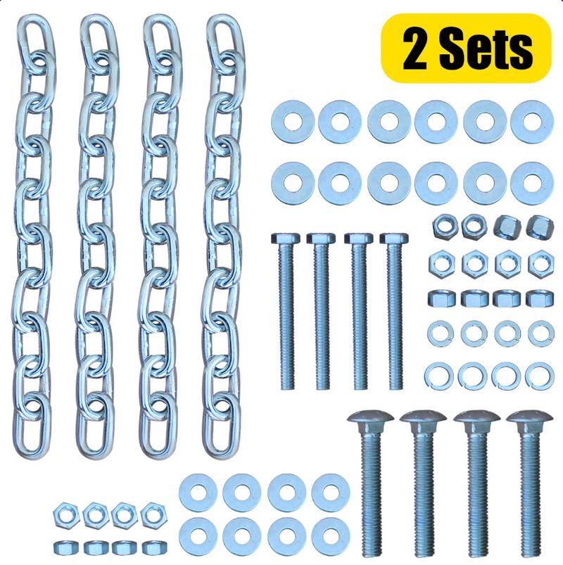 AIMPULSE Steel Target Hanging Chain Mounting Kit – 2 Sets x 2 (4 sets or 8 chains total)