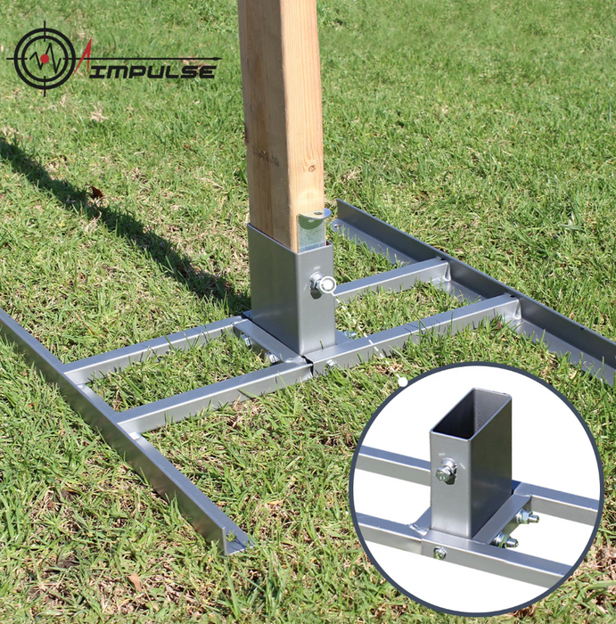 AIMPULSE H-Shaped Steel Target Stand Base  2 Pack