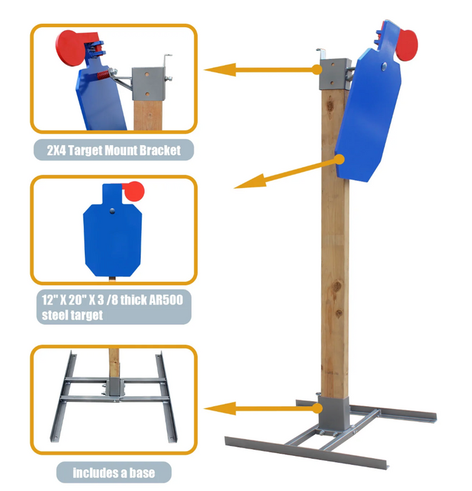 AIMPULSE AR500 Steel Hostage Reactive Shooting Target System