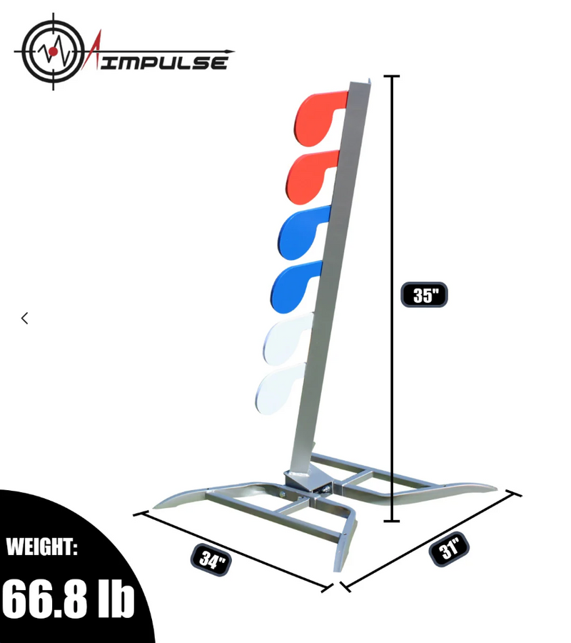 AIMPULSE Dueling Tree with 6" x 3/8" AR500 Steel Paddle Targets