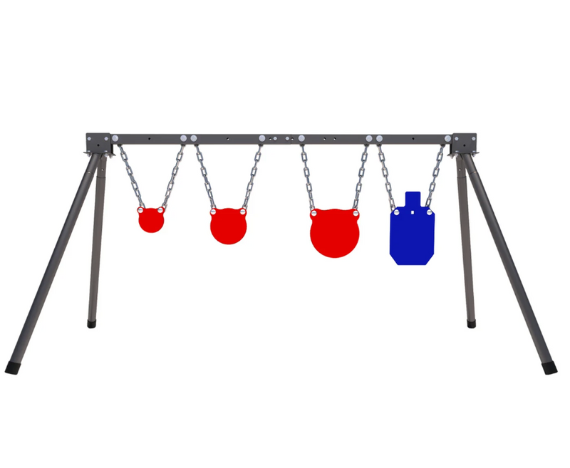 AIMPULSE Training Target System – Complete Set with Stand, Chains & 4 AR500 Steel Targets