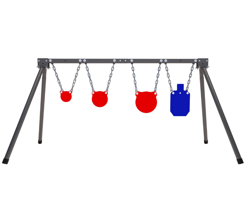 AIMPULSE Training Target System – Complete Set with Stand, Chains & 4 AR500 Steel Targets