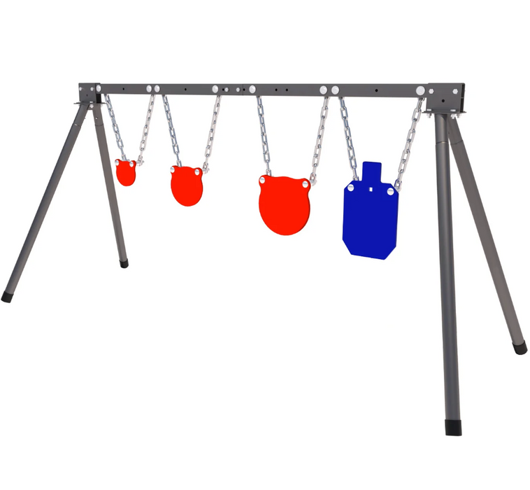 AIMPULSE Training Target System – Complete Set with Stand, Chains & 4 AR500 Steel Targets