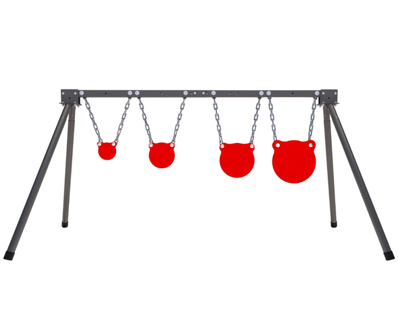 AIMPULSE Training Target System – Complete Set with Stand, Chains & 4 AR500 Steel Gong Targets
