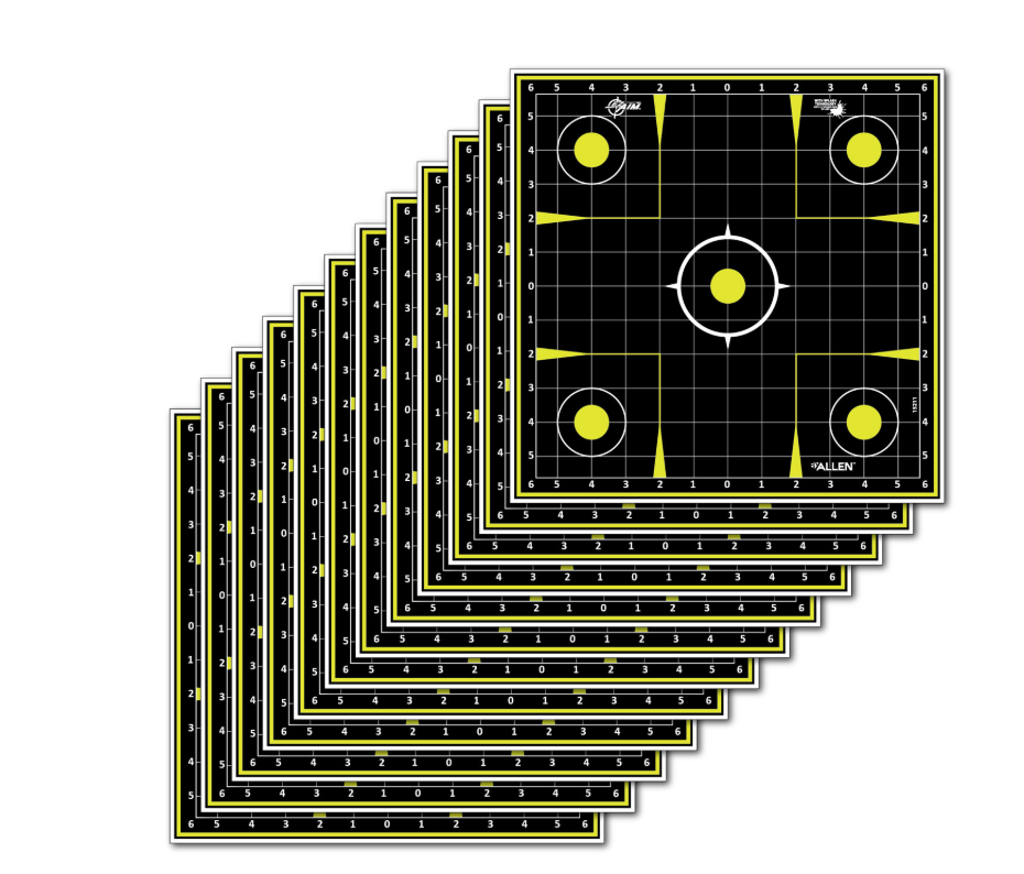 EZ-Aim Splash Reactive Sight-In - Grid Non-Adhesive 12 Pack