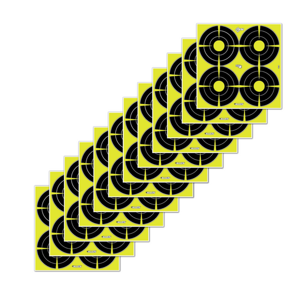 EZ-Aim Splash Reactive Target SPOT Paper Hanging 12" x 12" Black/Yellow 12 PK