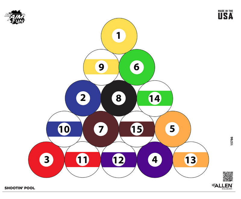 EZ-Aim Shootin' Pool Hanging Paper 24" x19" Multi-Color 4 Pack