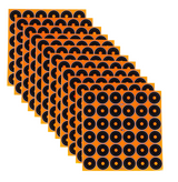 EZ-Aim Splash Reactive Self-Adhesive Paper Black/Orange 1" Bullseye 12 Pack — image 1