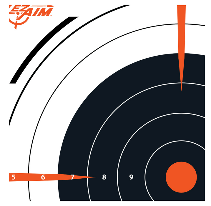 EZ-Aim Bullseye Hanging Paper 12" x 12" Black/White 13 Per Pack
