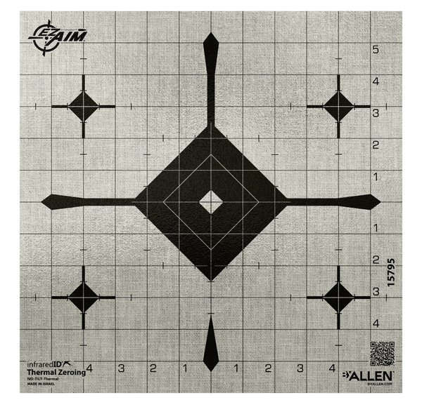 EZ-Aim Grid Bullseye Adhesive Thermal ID Bullseye Paper 12" x 12" Gray