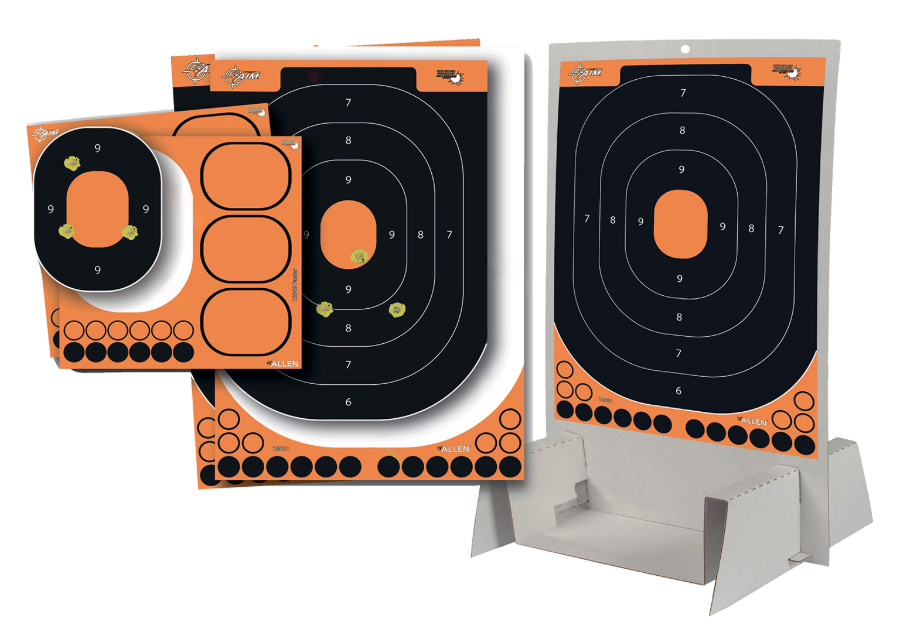 EZ-Aim Splash Reactive Trainer Kit Self-Adhesive Paper Black/Orange 14"x22" Oval