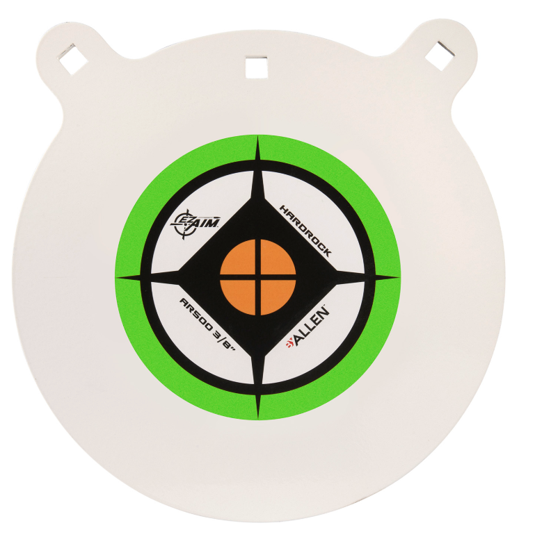 EZ-Aim Hardrock 12" AR500 Steel Gong Shooting Target .38" Thickness Black / Green / White