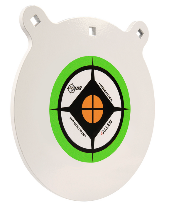 EZ-Aim Hardrock 12" AR500 Steel Gong Shooting Target .38" Thickness Black / Green / White