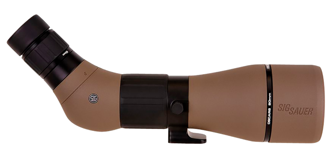 Sig Sauer Electro-Optics SOO82001 OSCAR8 Flat Dark Earth Rubber Armor 27-55x 80mm Angled Body