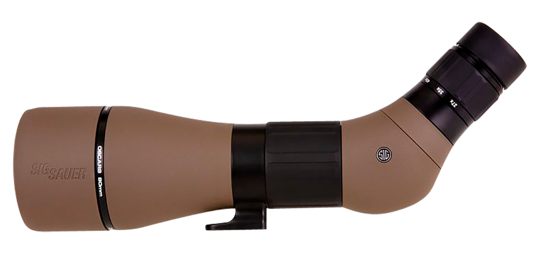 Sig Sauer Electro-Optics SOO82001 OSCAR8 Flat Dark Earth Rubber Armor 27-55x 80mm Angled Body