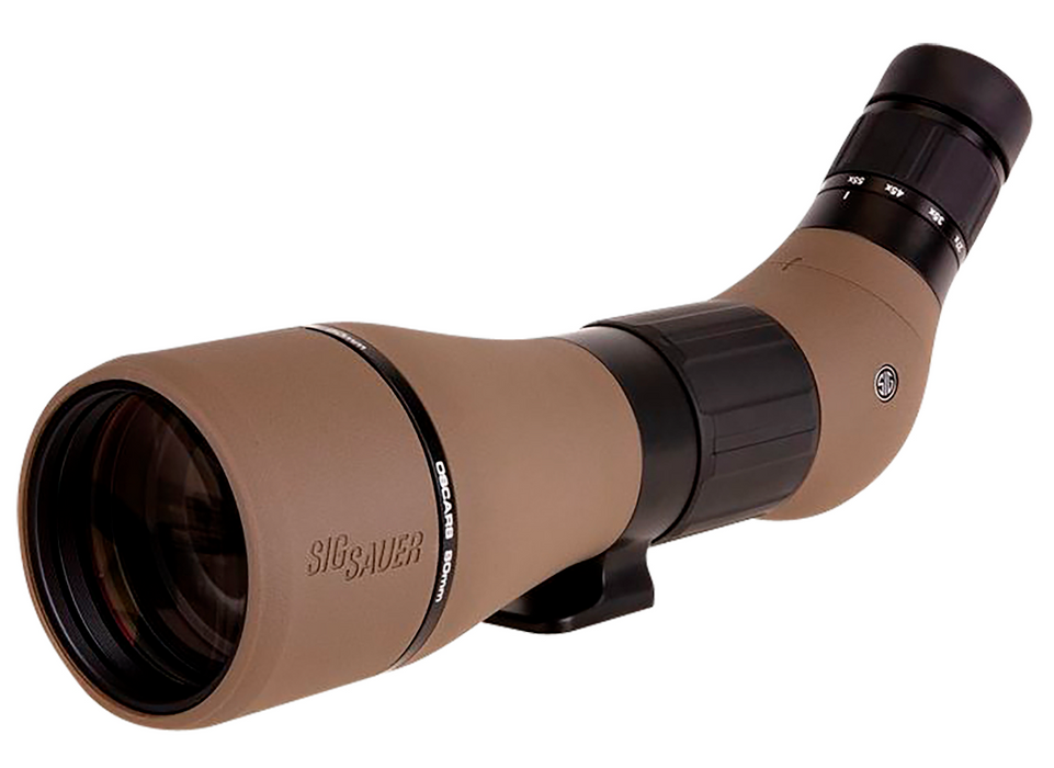 Sig Sauer Electro-Optics SOO82001 OSCAR8 Flat Dark Earth Rubber Armor 27-55x 80mm Angled Body