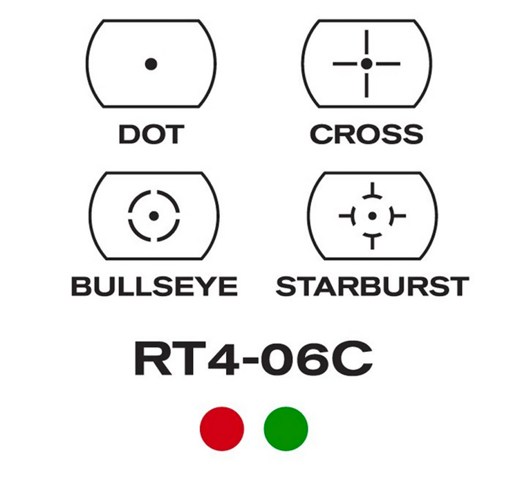 Aim Sports RT406C Reflex Sight Classic II Edition Matte Black 1x33mm Red/Green Multi Reticle