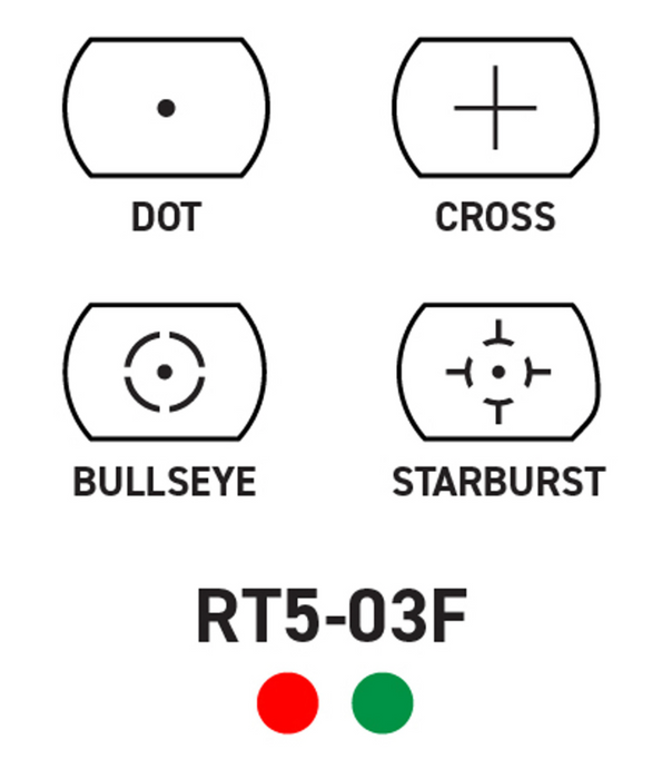Aim Sports RT503F Full-Size Reflex Sight Matte Black 1x33mm Red/Green Multi Reticle