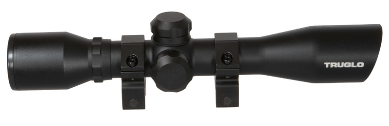 TruGlo TG8504BD Compact Black Anodized Matte Black 4x 32mm 1" Tube Diamond Reticle