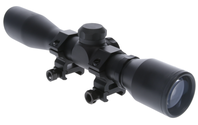 TruGlo TG8504BD Compact Black Anodized Matte Black 4x 32mm 1" Tube Diamond Reticle