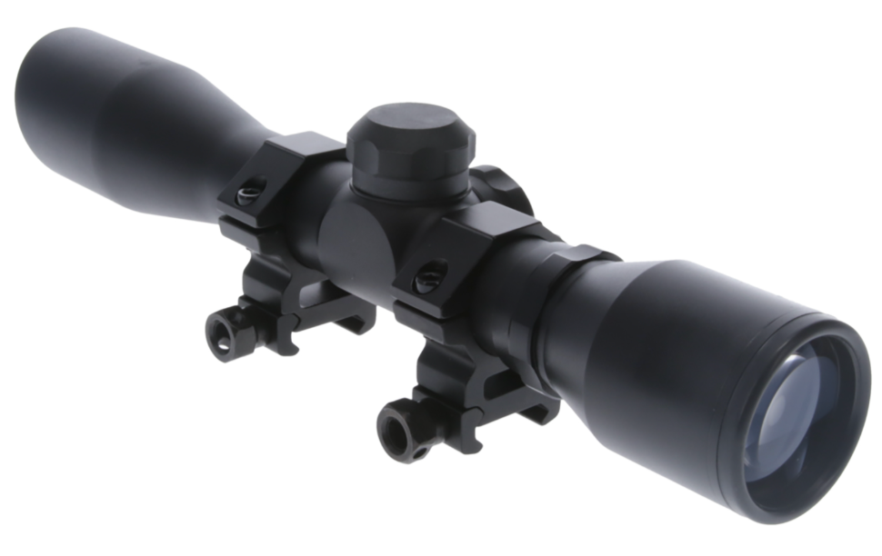 TruGlo TG8504BD Compact Black Anodized Matte Black 4x 32mm 1" Tube Diamond Reticle
