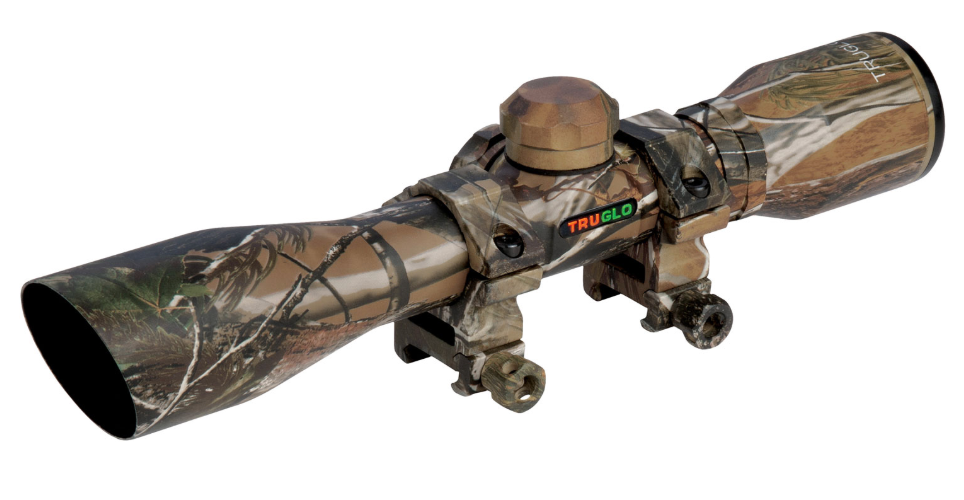 TruGlo TG8504CD Compact Realtree APG 4x 32mm 1" Tube Diamond Reticle w/Rings