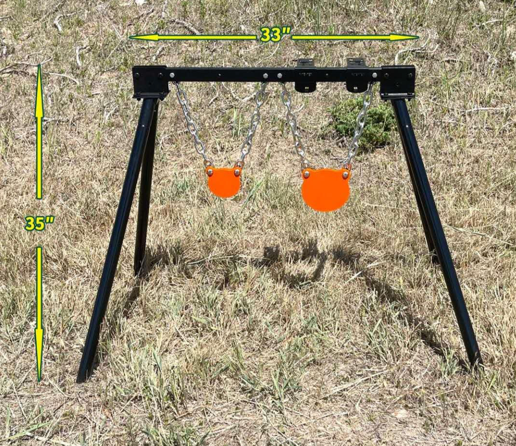 Top Tier Biz AR500 3/8" Thick Complete Target Stand System with 4" & 6" gongs